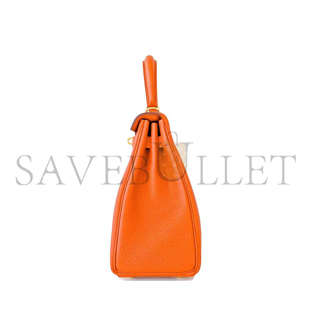 HERMÈS ORANGE KELLY 25 TOGO BAG (25*17*7cm) 